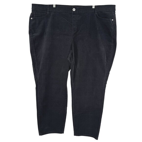 J. Jill Corduroy Pull‎ On Pants Womens 4X Black Cotton Spandex Stretch PT-2410 - Picture 1 of 8